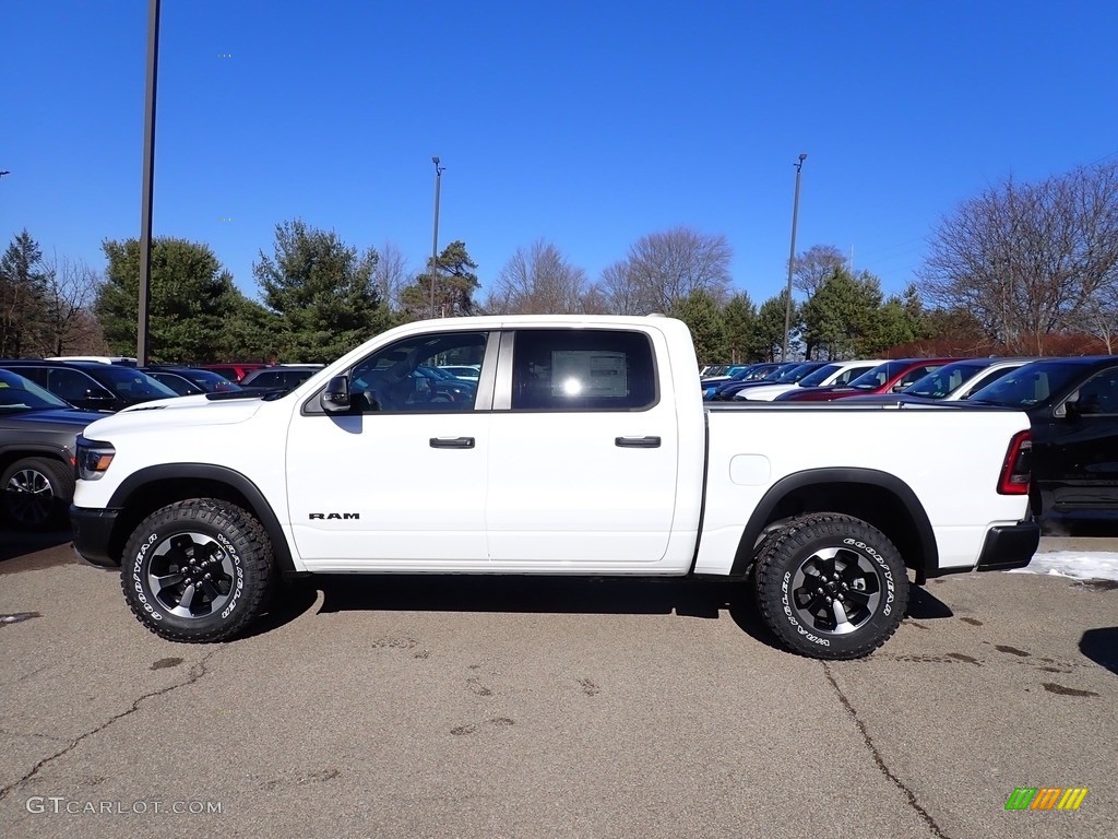Bright White 2023 Ram 1500 Rebel Crew Cab 4x4 Exterior Photo #145581134