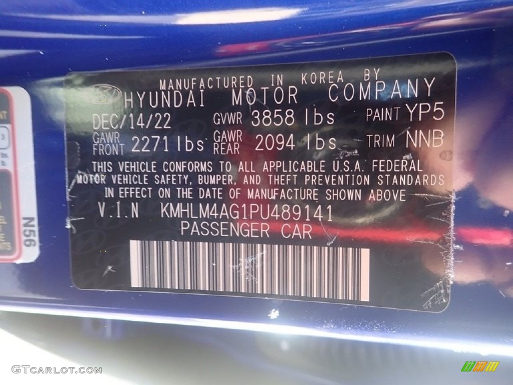 2023 Elantra SEL - Intense Blue / Black photo #18