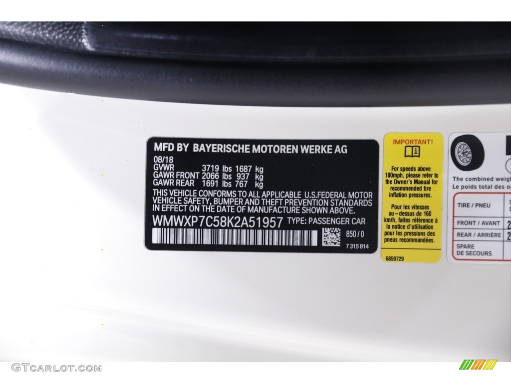2019 Hardtop Cooper S 2 Door - Pepper White / Carbon Black photo #21