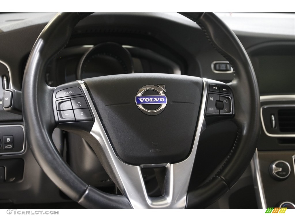 2014 Volvo S60 T5 AWD Off Black Steering Wheel Photo #145582925