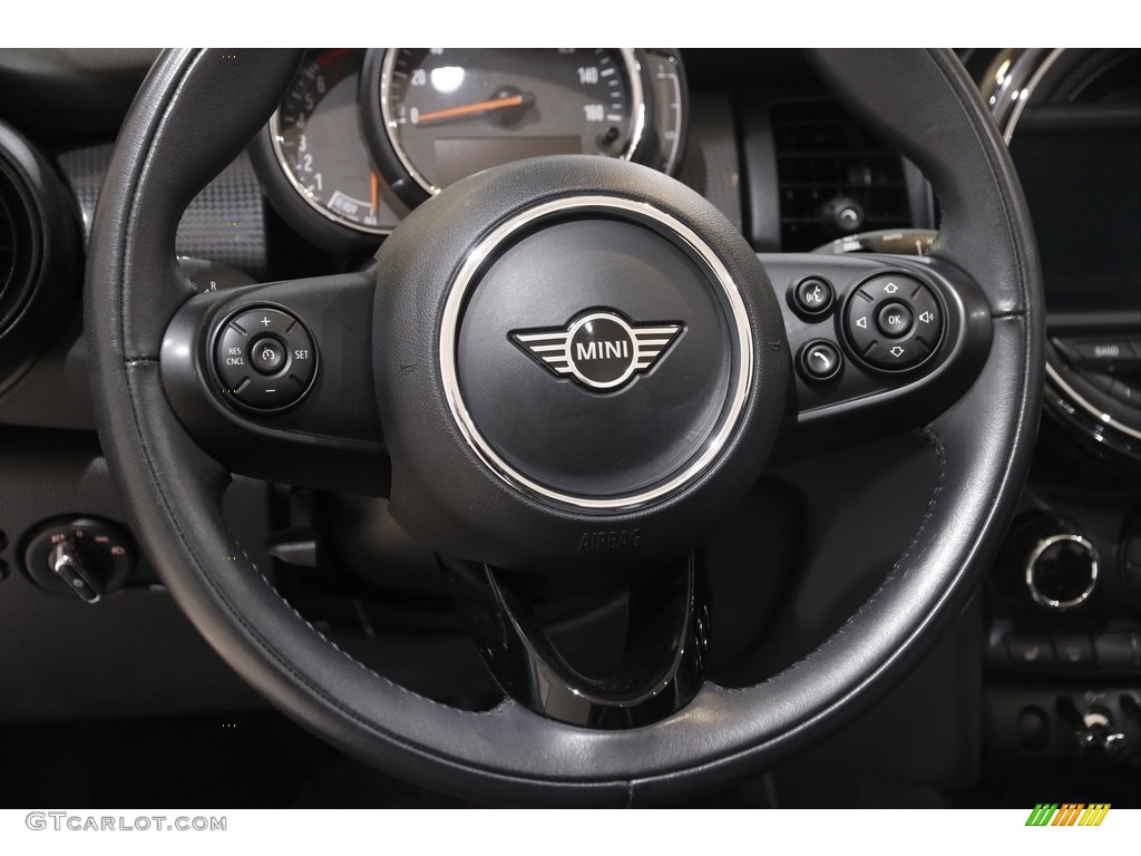 2020 Mini Convertible Cooper Carbon Black Steering Wheel Photo #145583992