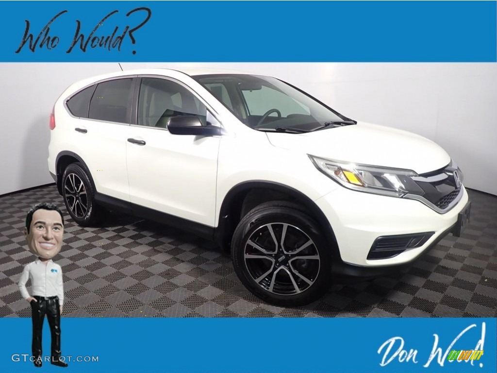 2015 CR-V LX AWD - White Diamond Pearl / Beige photo #1