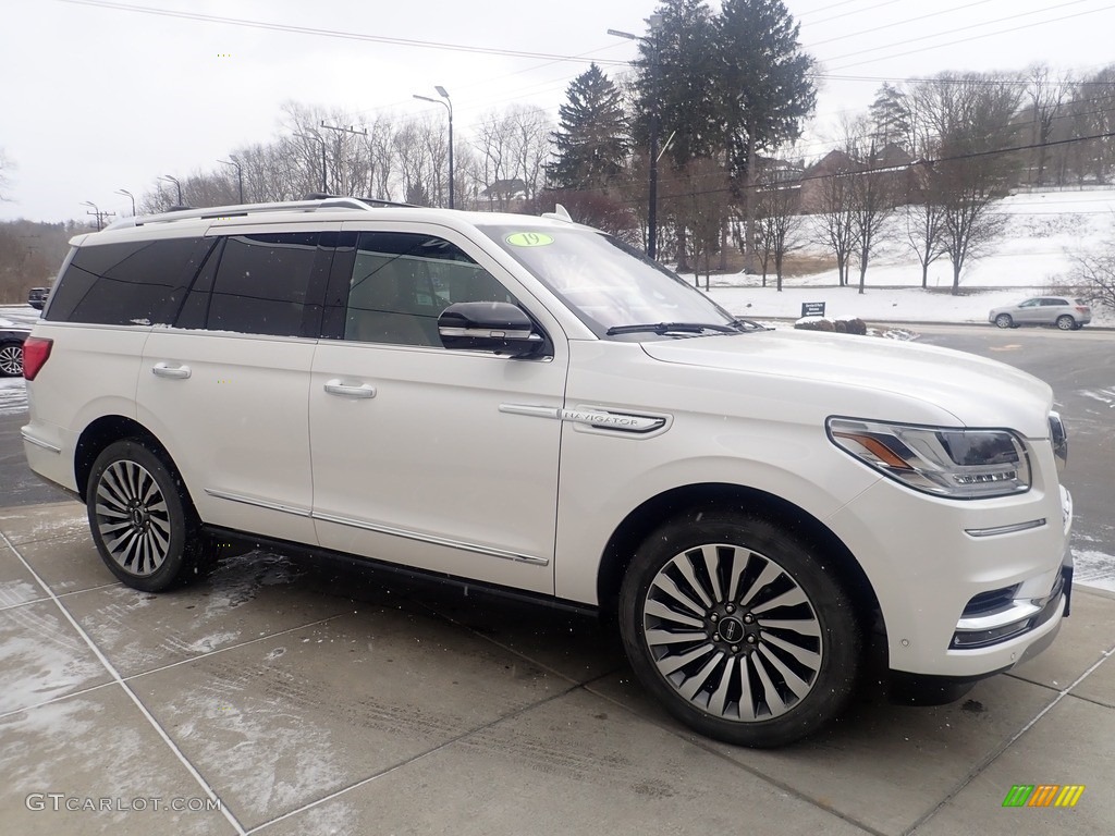 2019 Navigator Reserve 4x4 - White Platinum Metallic Tri-Coat / Russet photo #7