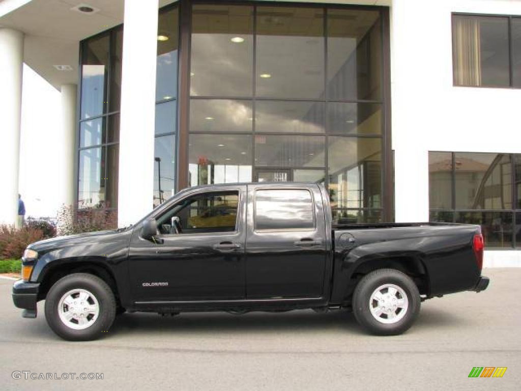 2005 Colorado LS Crew Cab - Black / Medium Dark Pewter photo #1