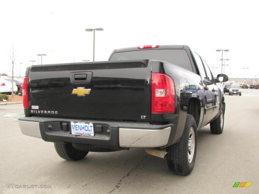 2008 Silverado 1500 LT Crew Cab 4x4 - Black / Light Titanium/Ebony Accents photo #5