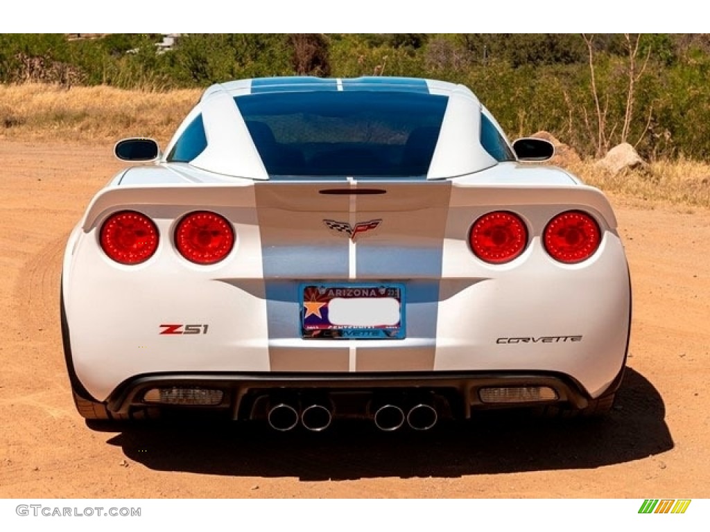 2013 Corvette Grand Sport Coupe - Arctic White / Diamond Blue/60th Anniversary Design Package photo #2