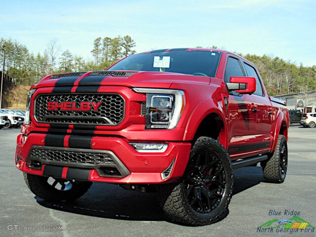 Rapid Red Metallic Tinted 2022 Ford F150 Shelby SuperCrew 4x4 Exterior Photo #145588859