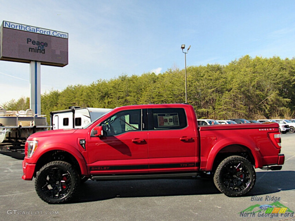 Rapid Red Metallic Tinted 2022 Ford F150 Shelby SuperCrew 4x4 Exterior Photo #145588885