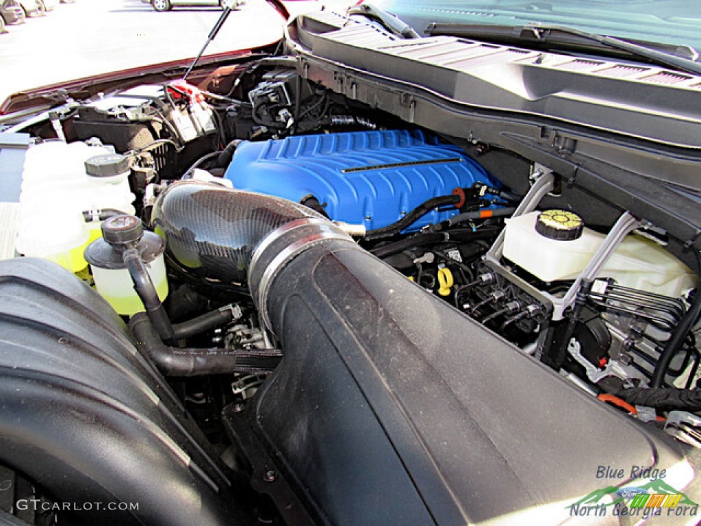 2022 Ford F150 Shelby SuperCrew 4x4 5.0 Liter Supercharged DOHC 32-Valve Ti-VCT V8 Engine Photo #145589502