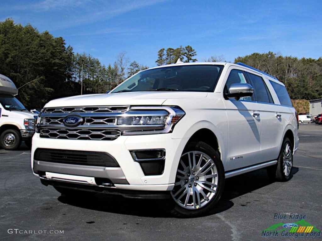 Star White Metallic Tri-Coat 2023 Ford Expedition Platinum Max 4x4 Exterior Photo #145589651