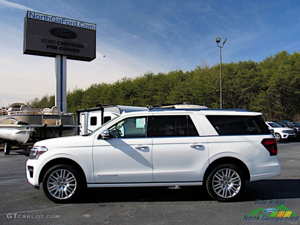 Star White Metallic Tri-Coat 2023 Ford Expedition Platinum Max 4x4 Exterior Photo #145589666