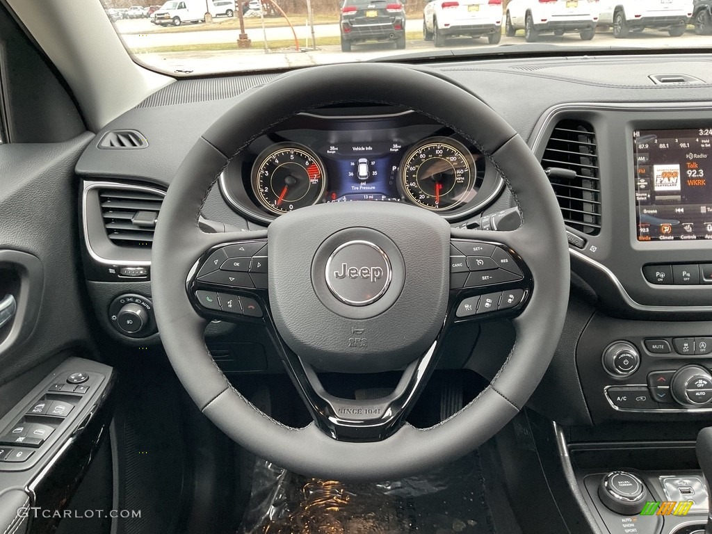 2023 Jeep Cherokee Altitude Lux 4x4 Black Steering Wheel Photo #145591095