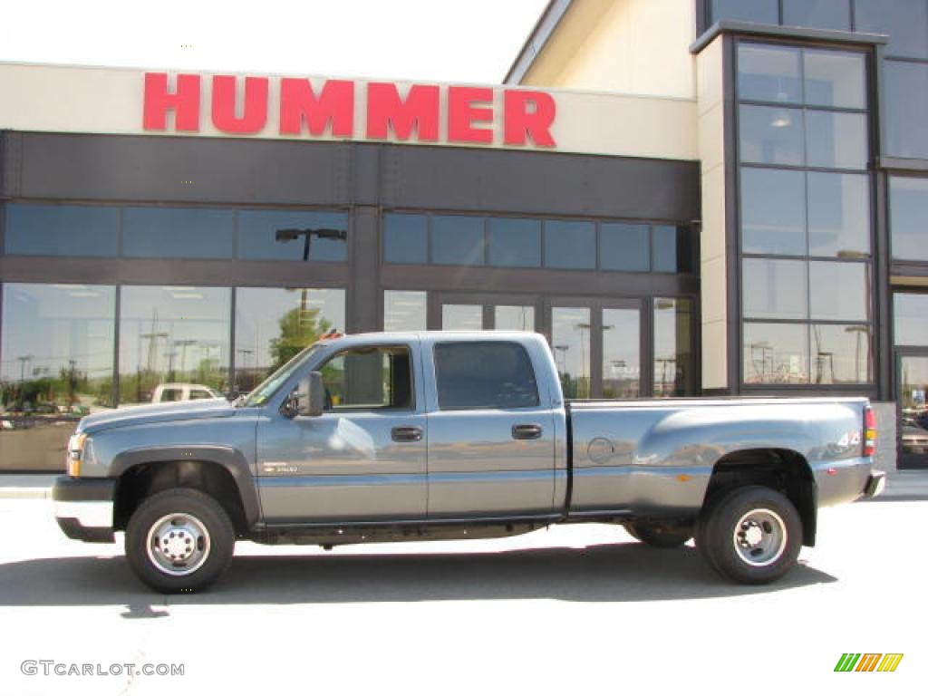 2007 Silverado 3500HD Classic LT Crew Cab 4x4 Dually - Blue Granite Metallic / Dark Charcoal photo #1