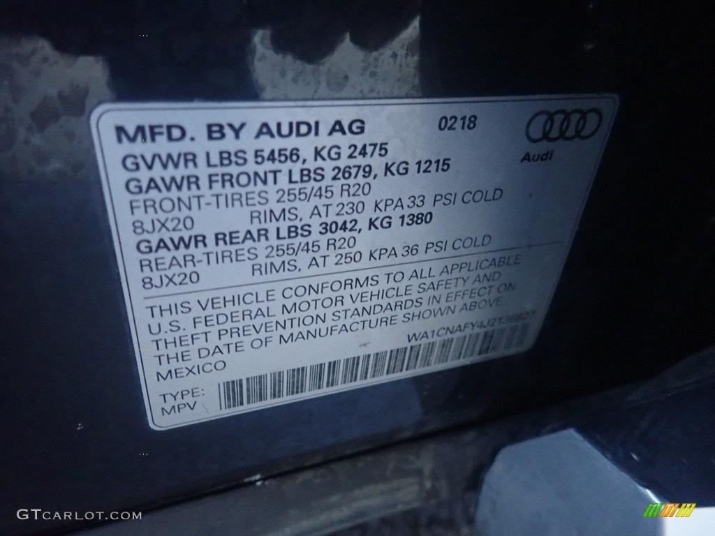2018 Q5 2.0 TFSI Prestige quattro - Monsoon Gray Metallic / Black photo #27