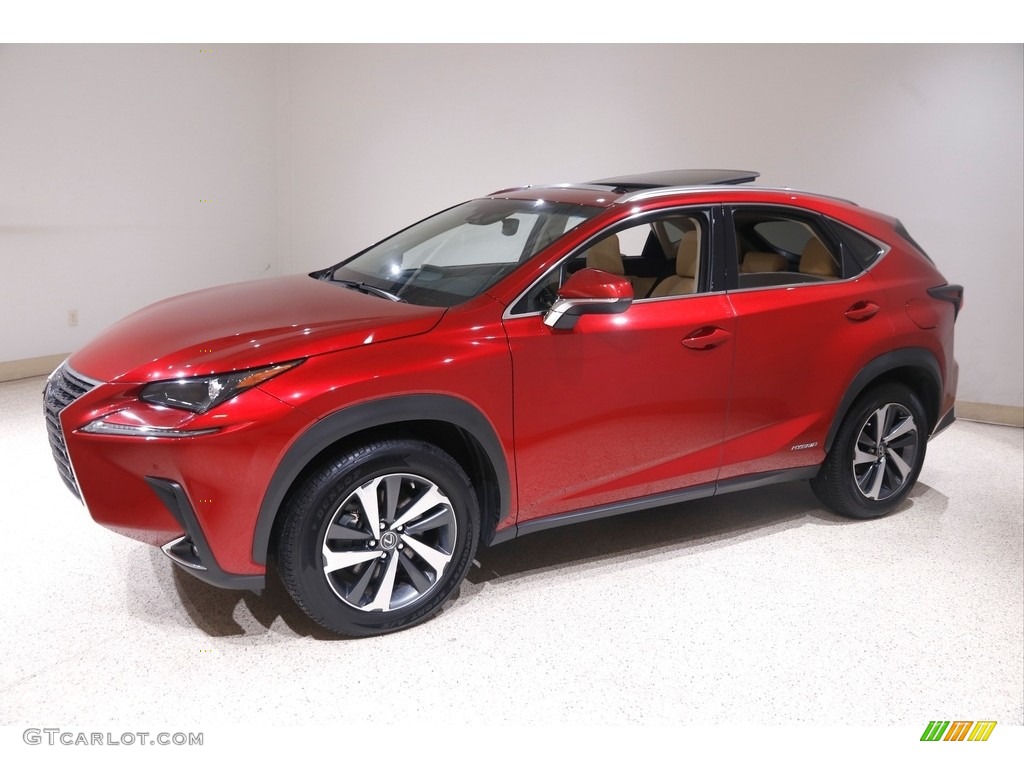2019 NX 300h Hybrid AWD - Matador Red Mica / Creme photo #3
