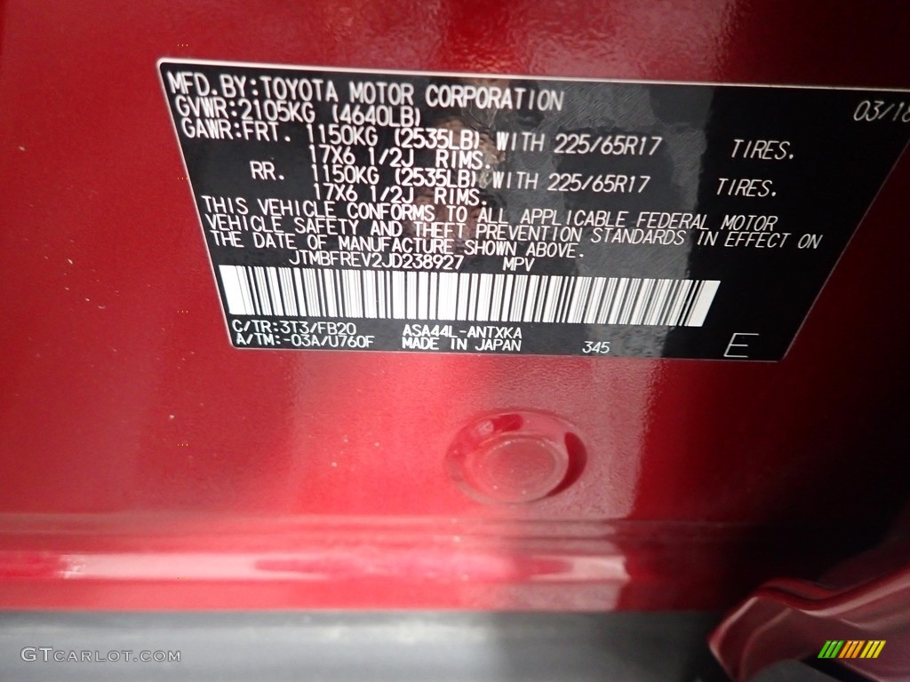 2018 RAV4 LE - Ruby Flare Pearl / Black photo #30