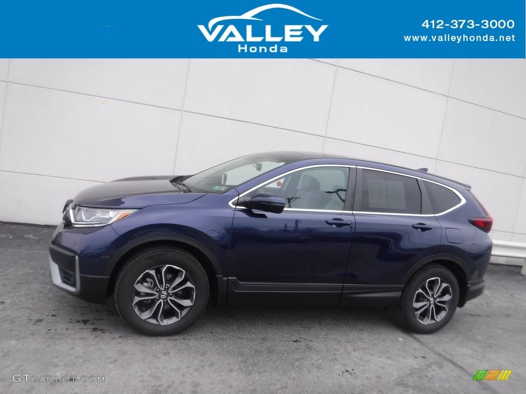 2020 CR-V EX-L AWD - Obsidian Blue Pearl / Black photo #2