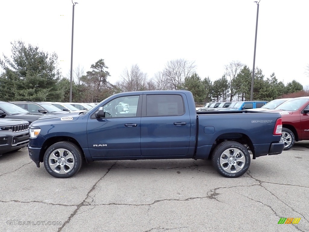 Patriot Blue Pearl 2023 Ram 1500 Big Horn Crew Cab 4x4 Exterior Photo #145593789