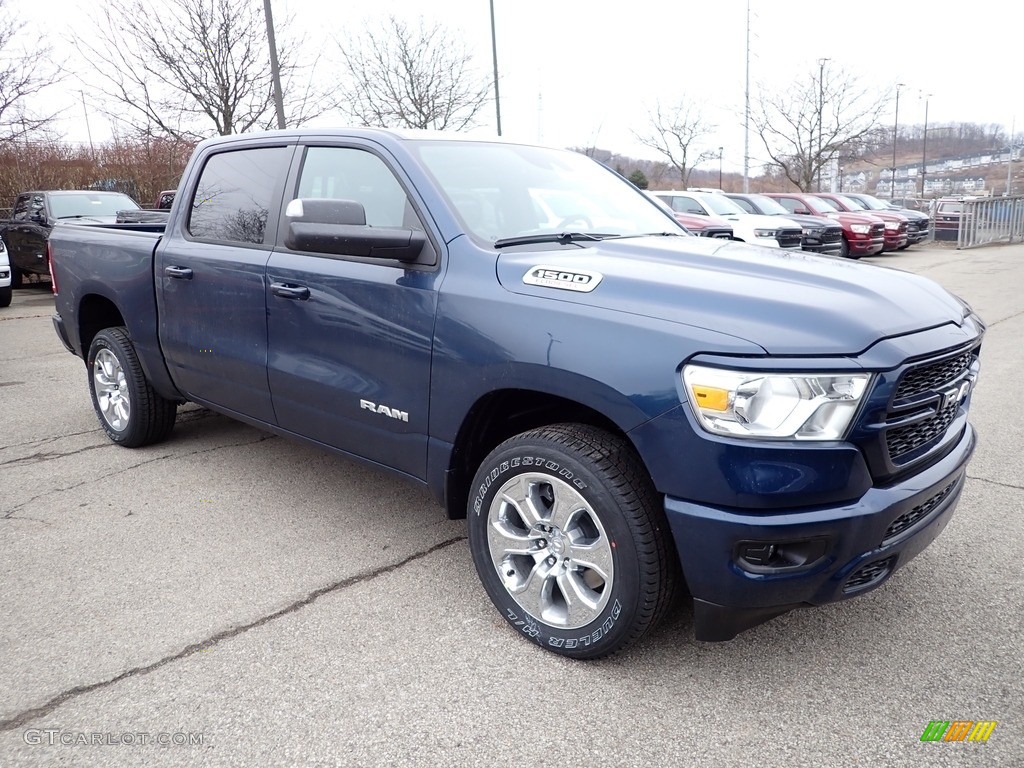 Patriot Blue Pearl 2023 Ram 1500 Big Horn Crew Cab 4x4 Exterior Photo #145593873