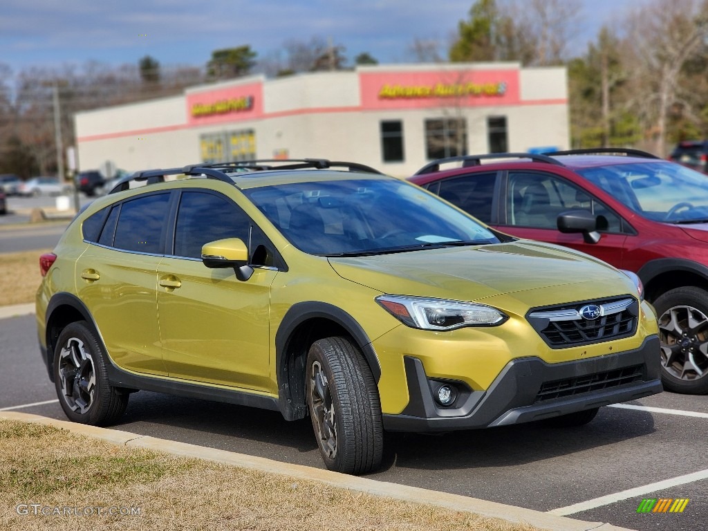 2021 Crosstrek Limited - Plasma Yellow Pearl / Black photo #3
