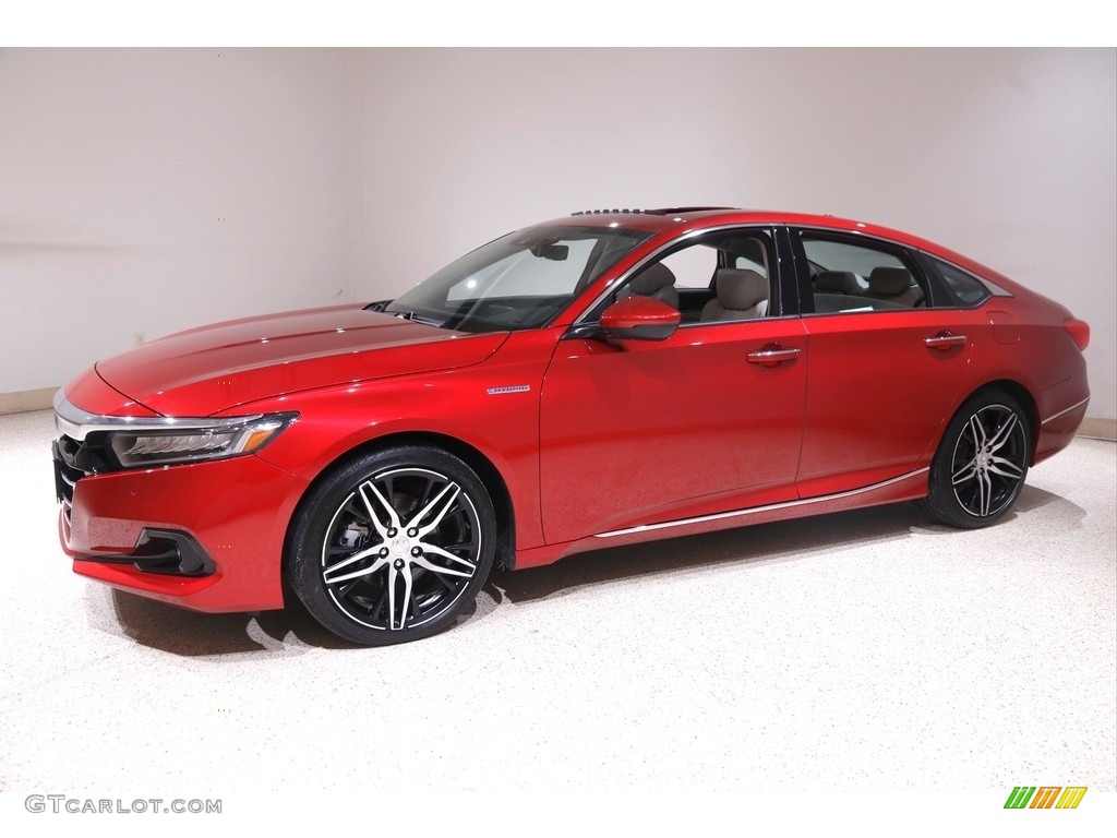 Radiant Red Metallic 2022 Honda Accord Touring Hybrid Exterior Photo #145595901