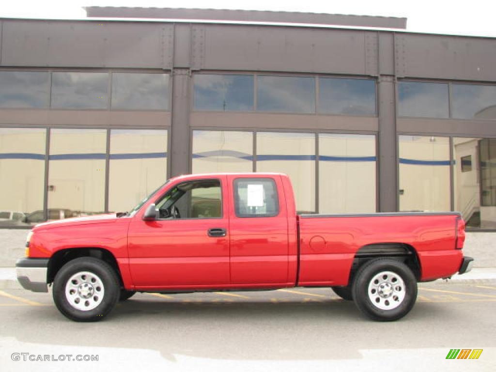2006 Silverado 1500 LS Extended Cab 4x4 - Victory Red / Dark Charcoal photo #1