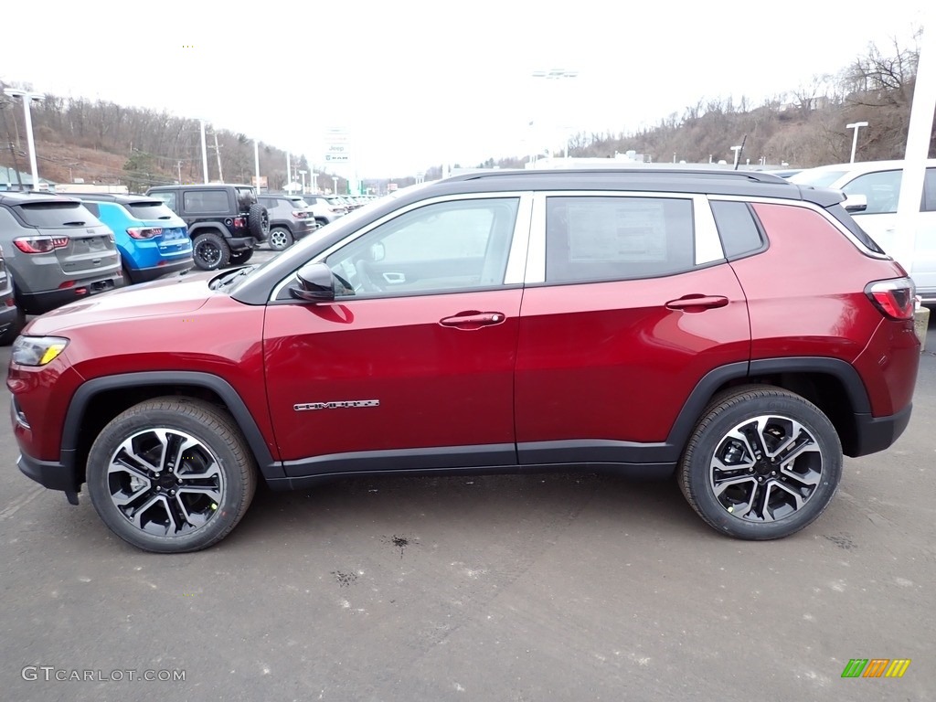 Velvet Red Pearl 2022 Jeep Compass Limited 4x4 Exterior Photo #145597196