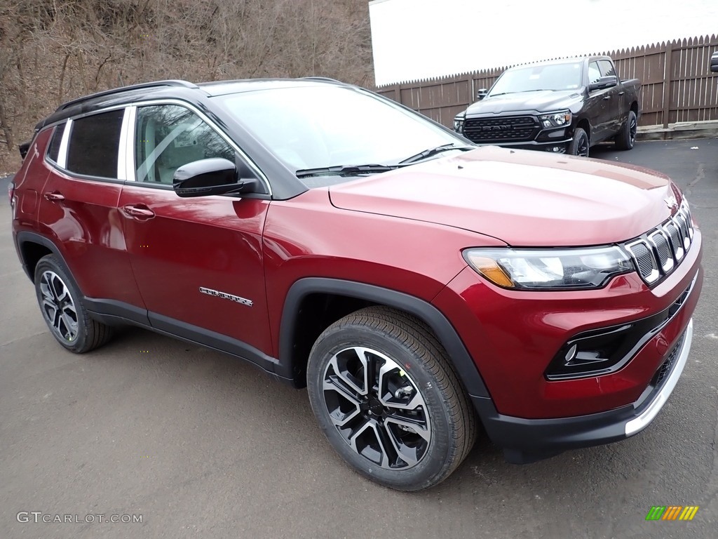 Velvet Red Pearl 2022 Jeep Compass Limited 4x4 Exterior Photo #145597364