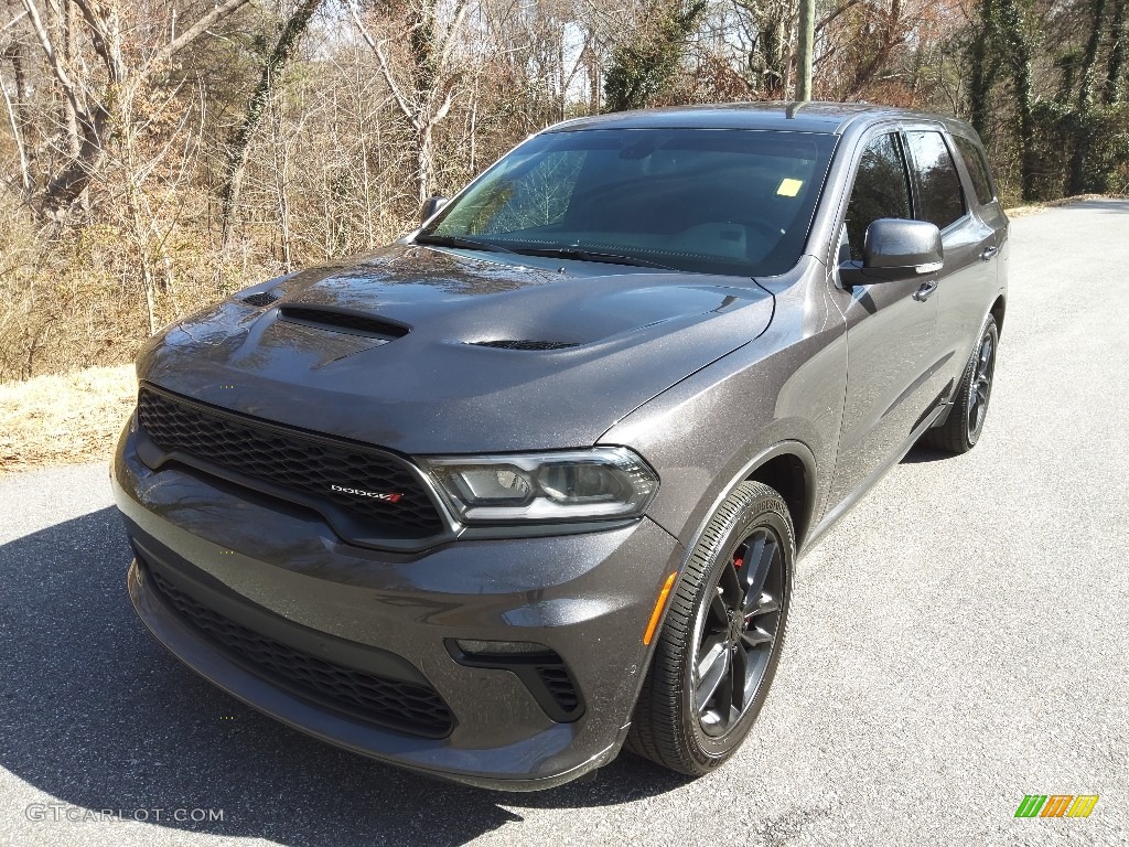 2021 Durango R/T - Granite Metallic / Red/Black photo #2