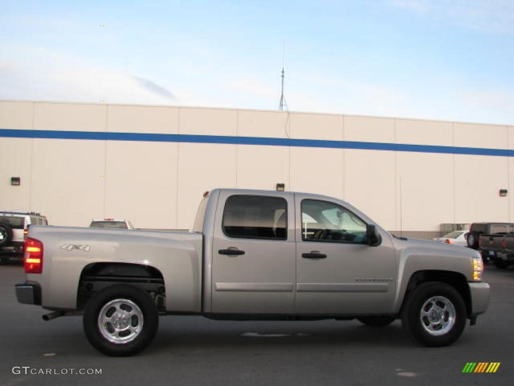 2008 Silverado 1500 LT Crew Cab 4x4 - Silver Birch Metallic / Dark Titanium photo #4