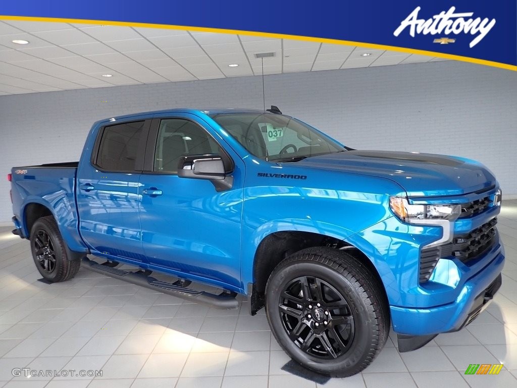 2023 Silverado 1500 RST Crew Cab 4x4 - Glacier Blue Metallic / Jet Black photo #1