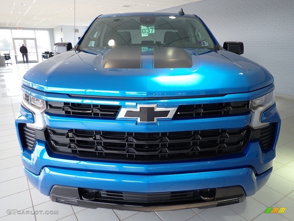 2023 Silverado 1500 RST Crew Cab 4x4 - Glacier Blue Metallic / Jet Black photo #9