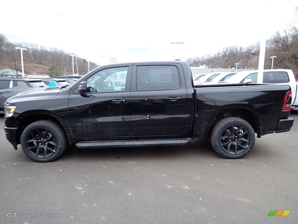 Diamond Black Crystal Pearl 2023 Ram 1500 Laramie Crew Cab 4x4 Exterior Photo #145599692