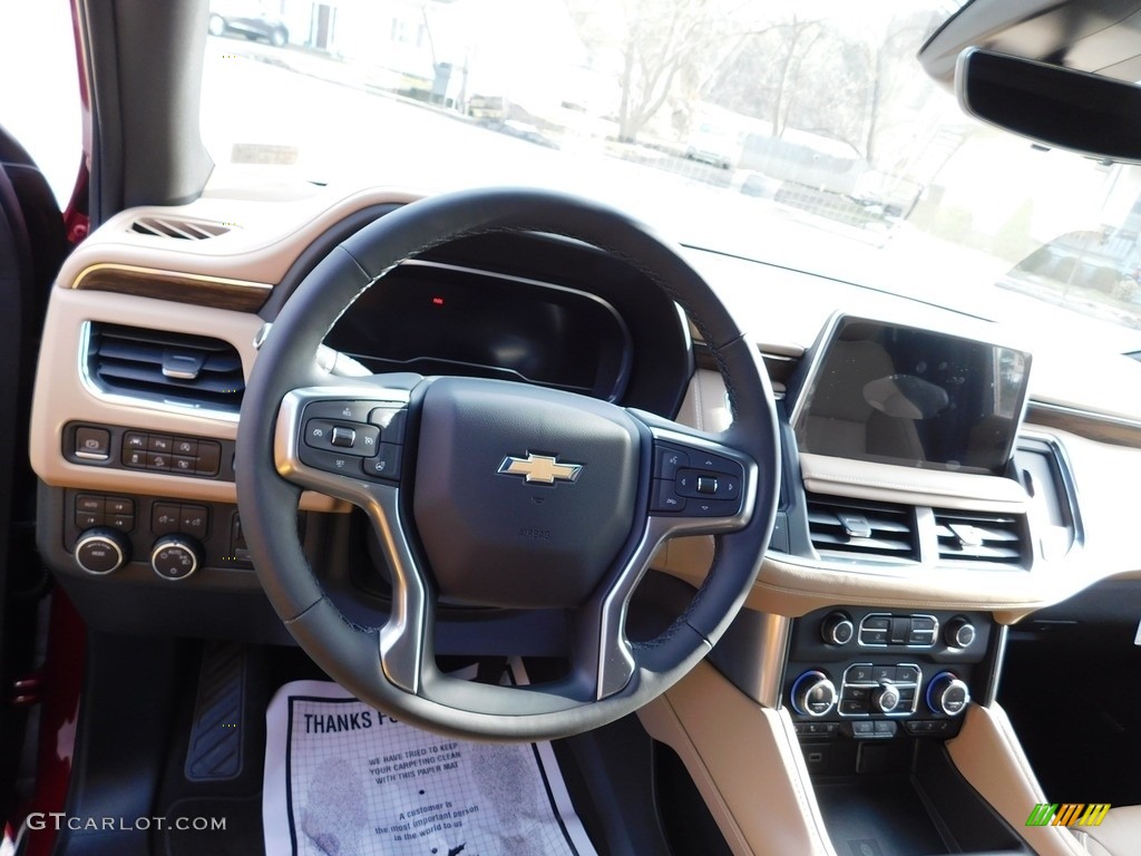 2023 Chevrolet Tahoe Premier 4WD Jet Black/Maple Sugar Steering Wheel Photo #145599887