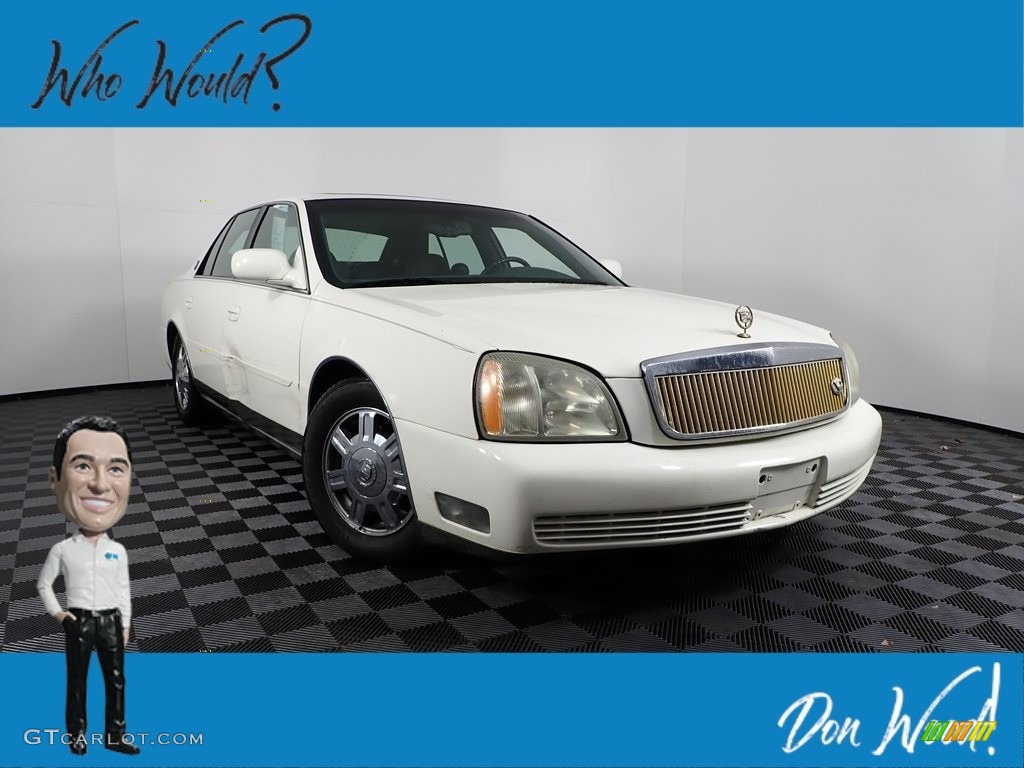 2003 DeVille Sedan - White Diamond / Midnight Blue photo #1