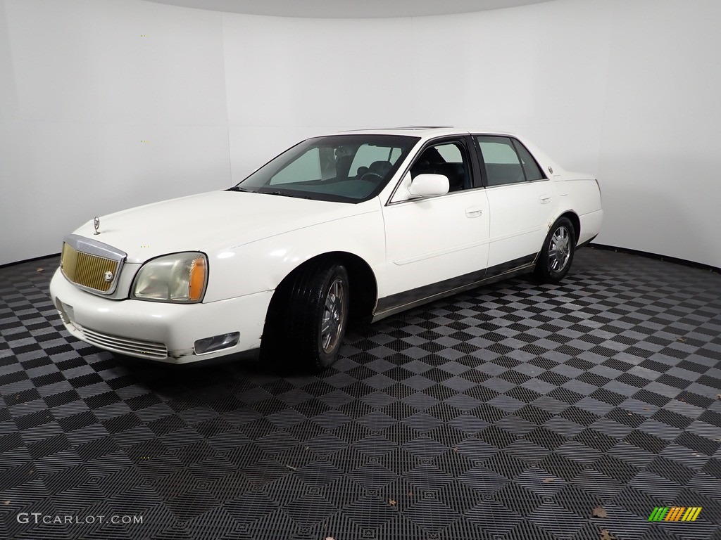 2003 DeVille Sedan - White Diamond / Midnight Blue photo #3