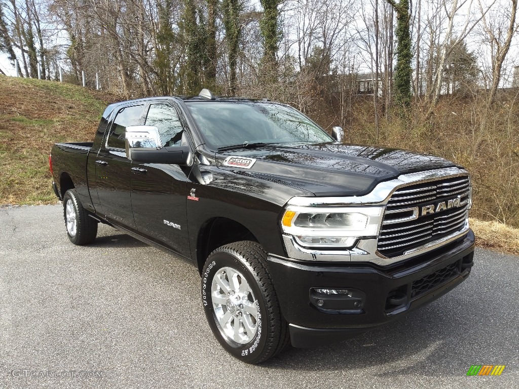 Diamond Black Crystal Pearl 2023 Ram 2500 Laramie Mega Cab 4x4 Exterior Photo #145601183
