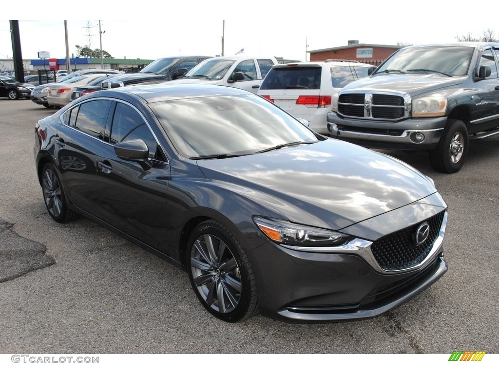 2018 Mazda6 Grand Touring - Machine Gray Metallic / Black photo #7
