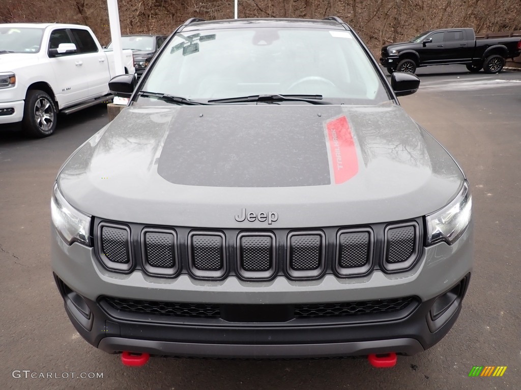 2022 Compass Trailhawk 4x4 - Sting Gray / Black/Ruby Red photo #9