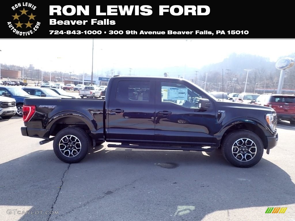 2023 F150 XLT SuperCrew 4x4 - Agate Black Metallic / Black photo #1