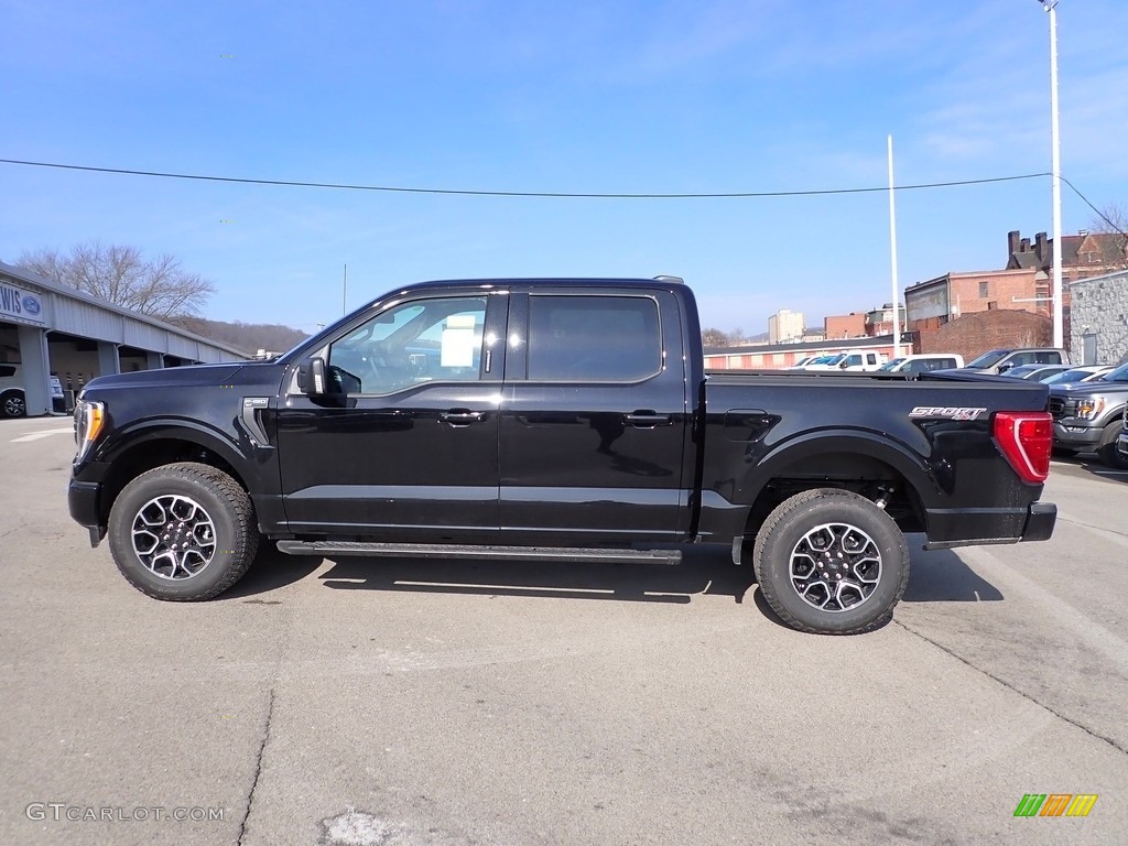 Agate Black Metallic 2023 Ford F150 XLT SuperCrew 4x4 Exterior Photo #145604694