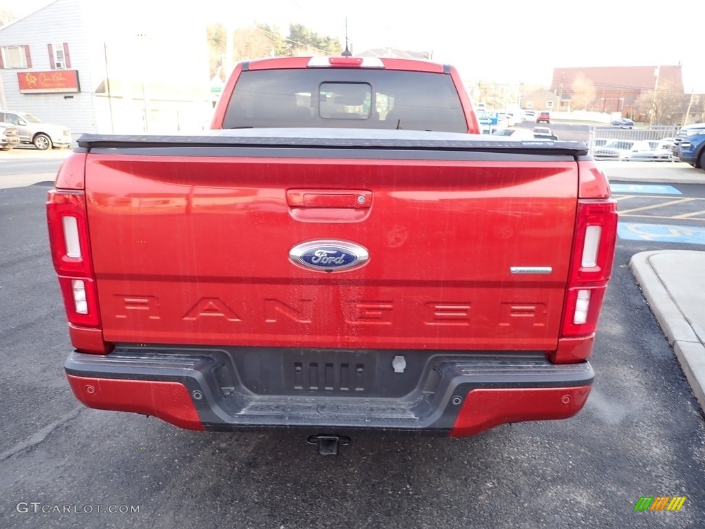 2019 Ranger Lariat SuperCrew 4x4 - Hot Pepper Red Metallic / Medium Stone photo #4