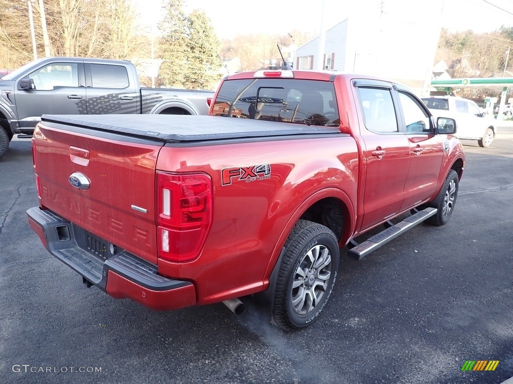 2019 Ranger Lariat SuperCrew 4x4 - Hot Pepper Red Metallic / Medium Stone photo #5