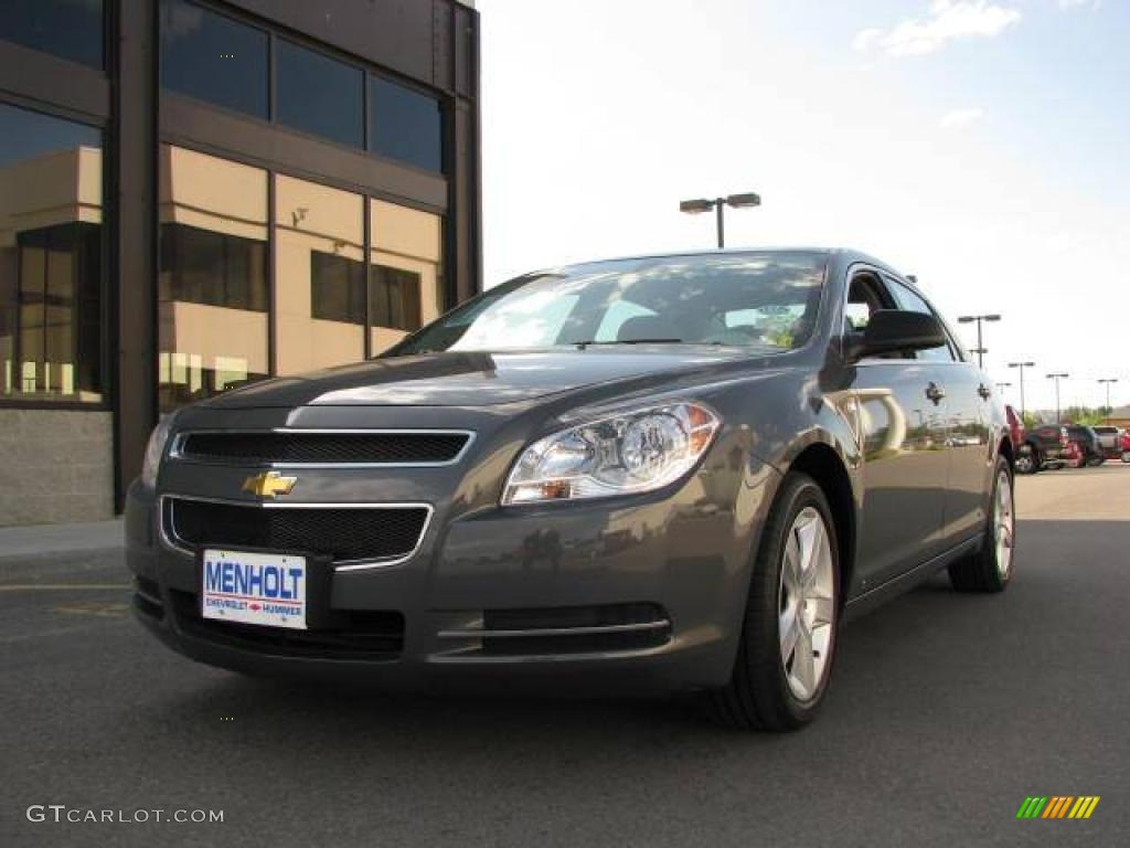 2008 Malibu LS Sedan - Dark Gray Metallic / Cashmere Beige photo #2