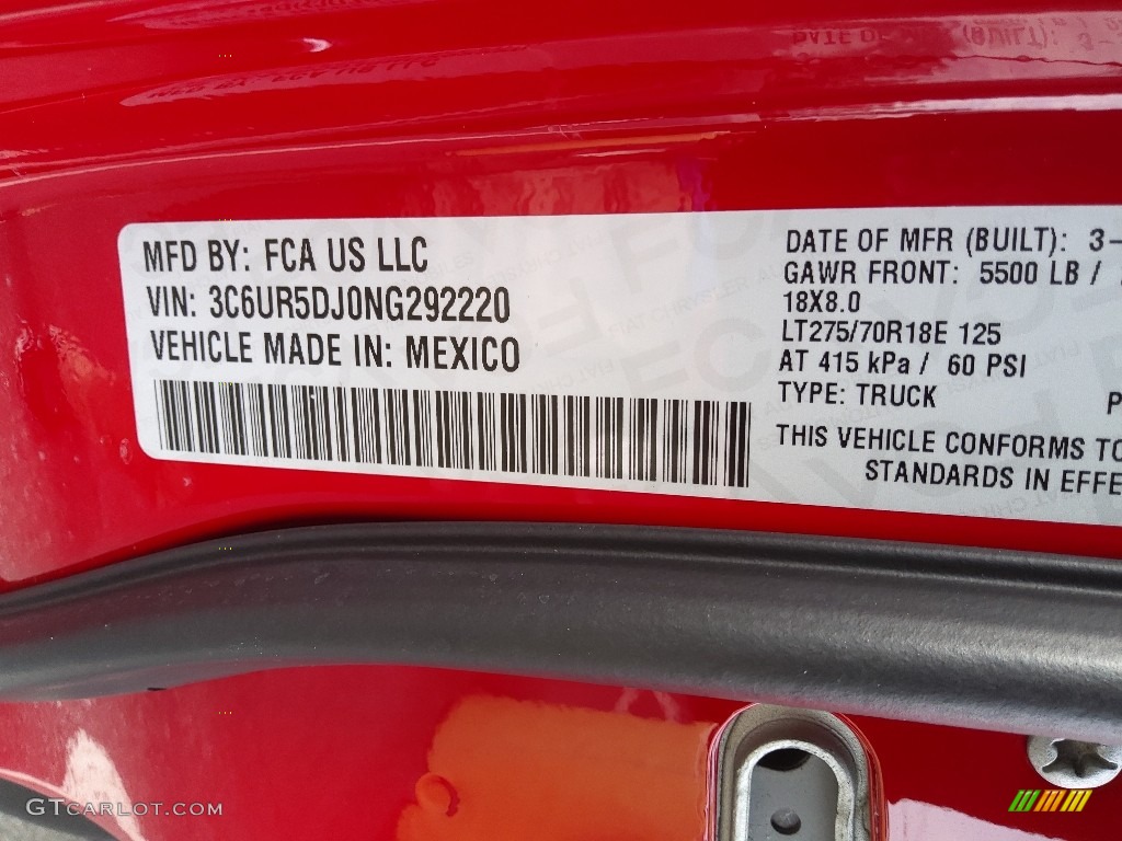 2022 2500 Big Horn Crew Cab 4x4 - Flame Red / Black/Diesel Gray photo #27