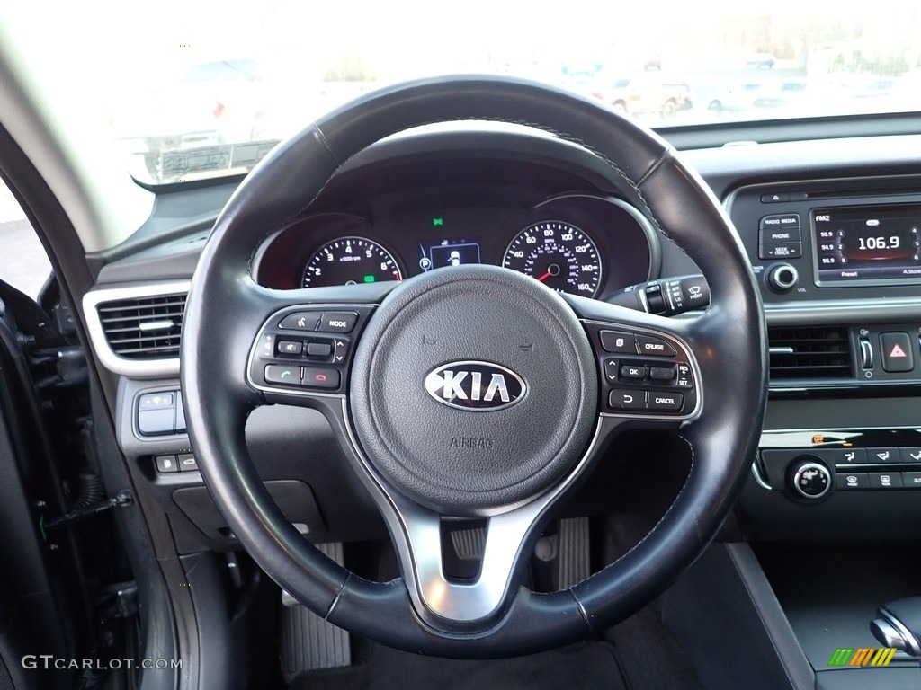 2016 Kia Optima LX 1.6T Black Steering Wheel Photo #145605630