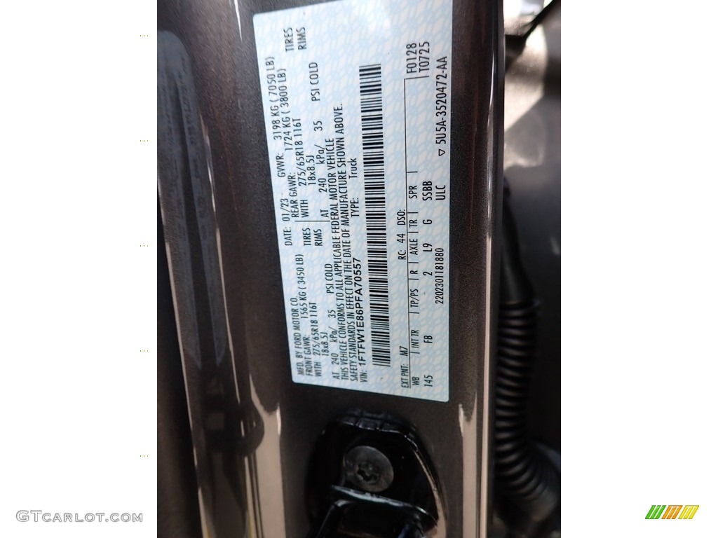 2023 F150 Color Code M7 for Carbonized Gray Metallic Photo #145608729