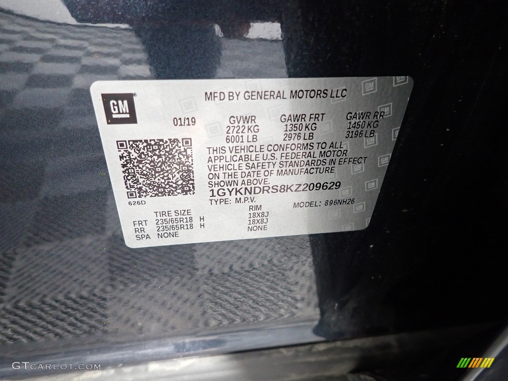 2019 XT5 Luxury AWD - Shadow Metallic / Jet Black photo #36