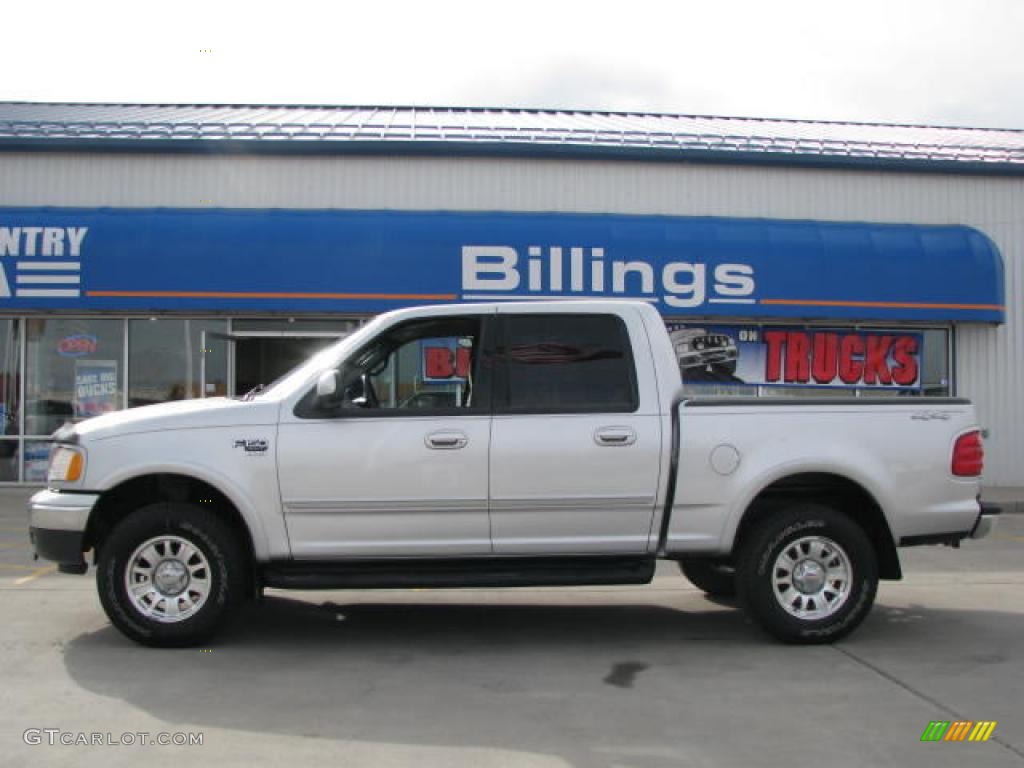 2001 F150 XLT SuperCrew 4x4 - Silver Metallic / Dark Graphite photo #1