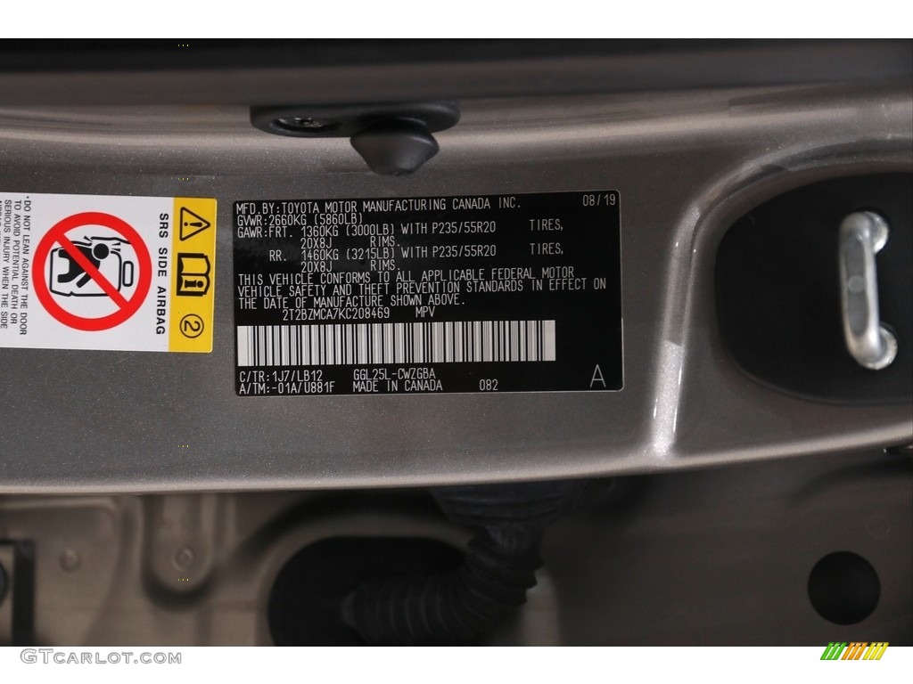 2019 RX 350 AWD - Atomic Silver / Stratus Gray photo #24